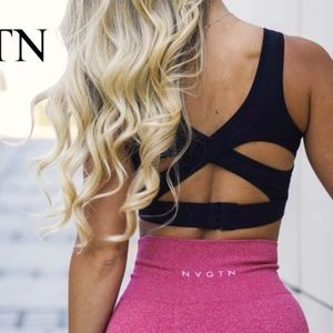 Nvgtn black allure sports bra